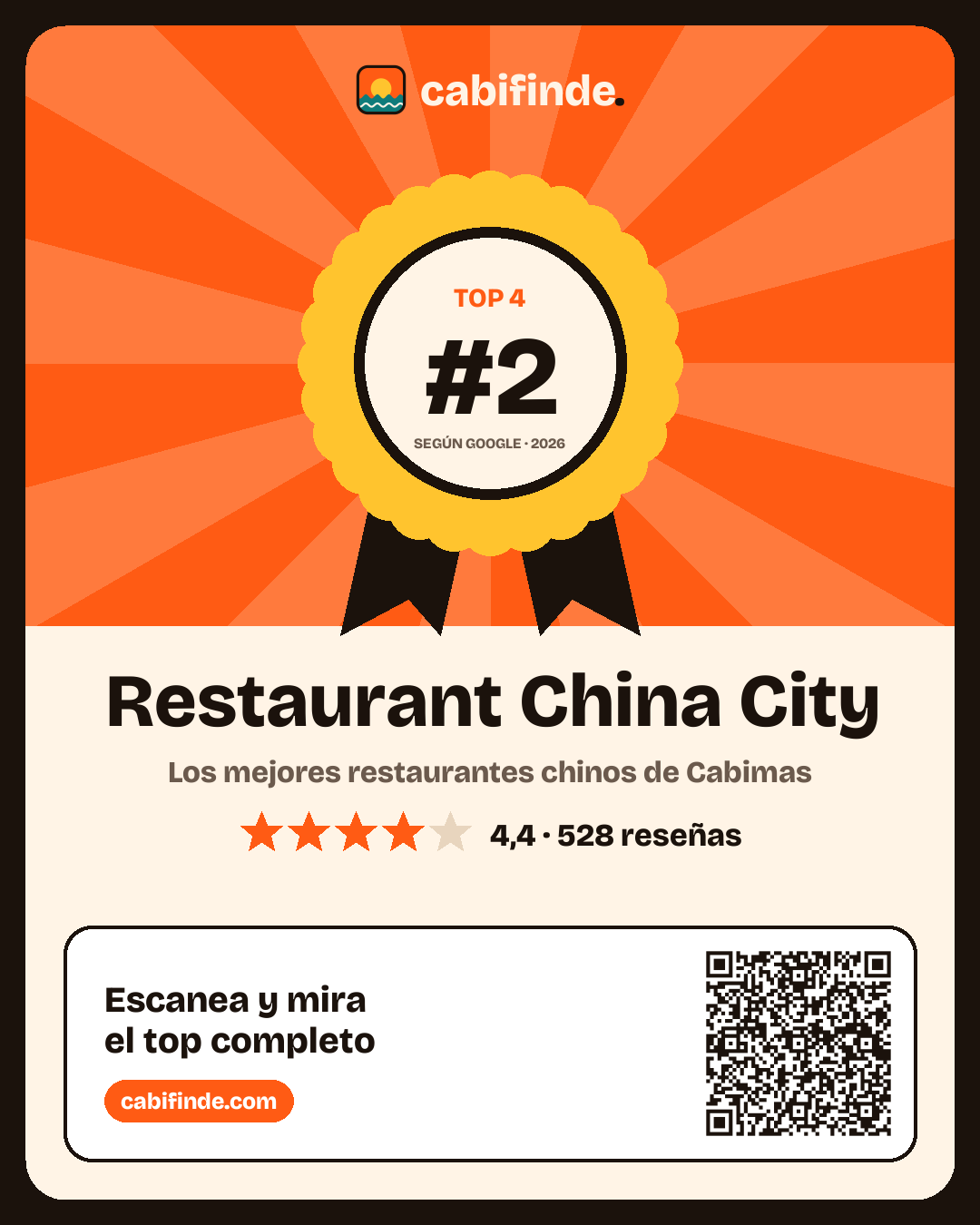 Sello de Restaurant China City: puesto #2