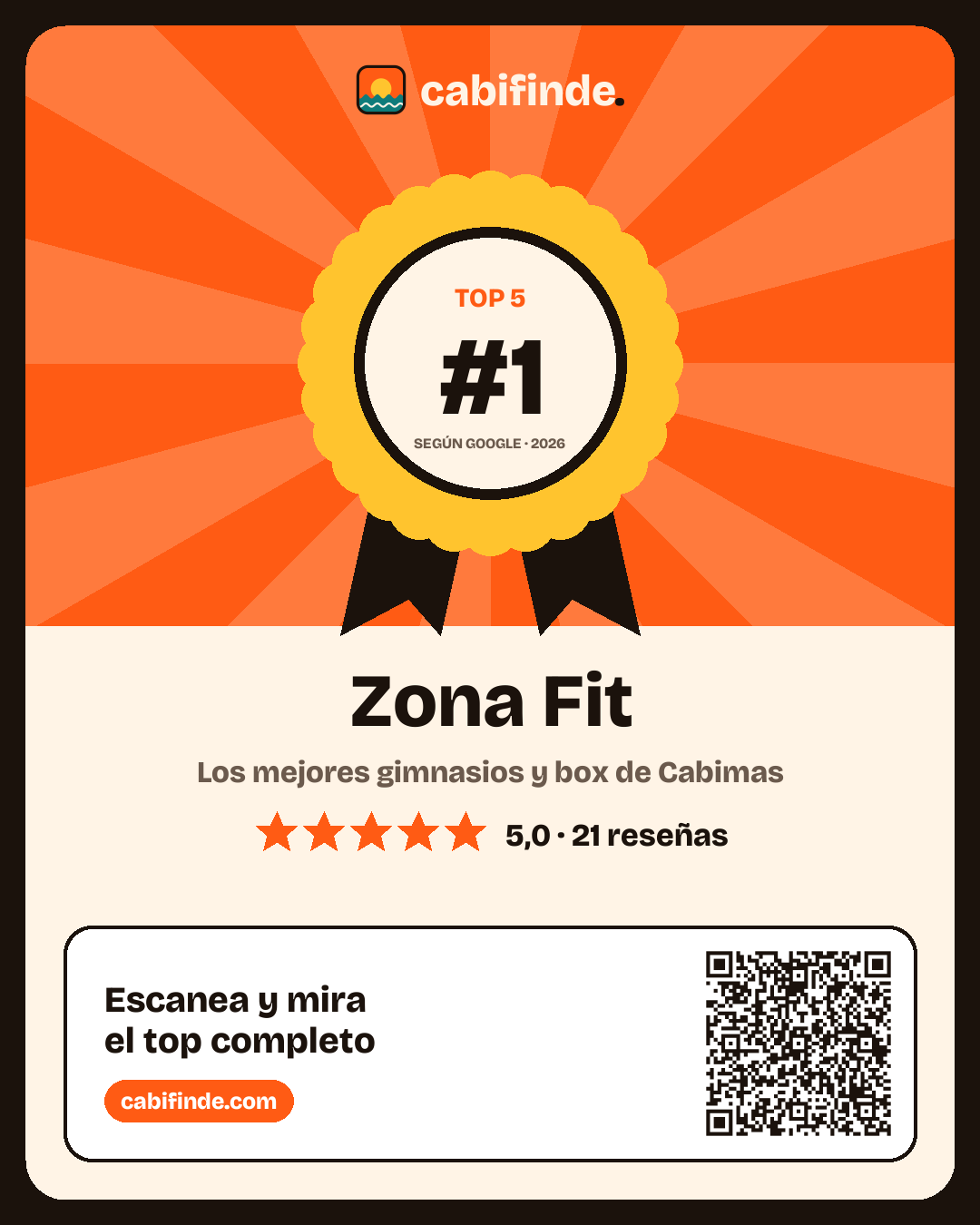 Sello de Zona Fit: puesto #1