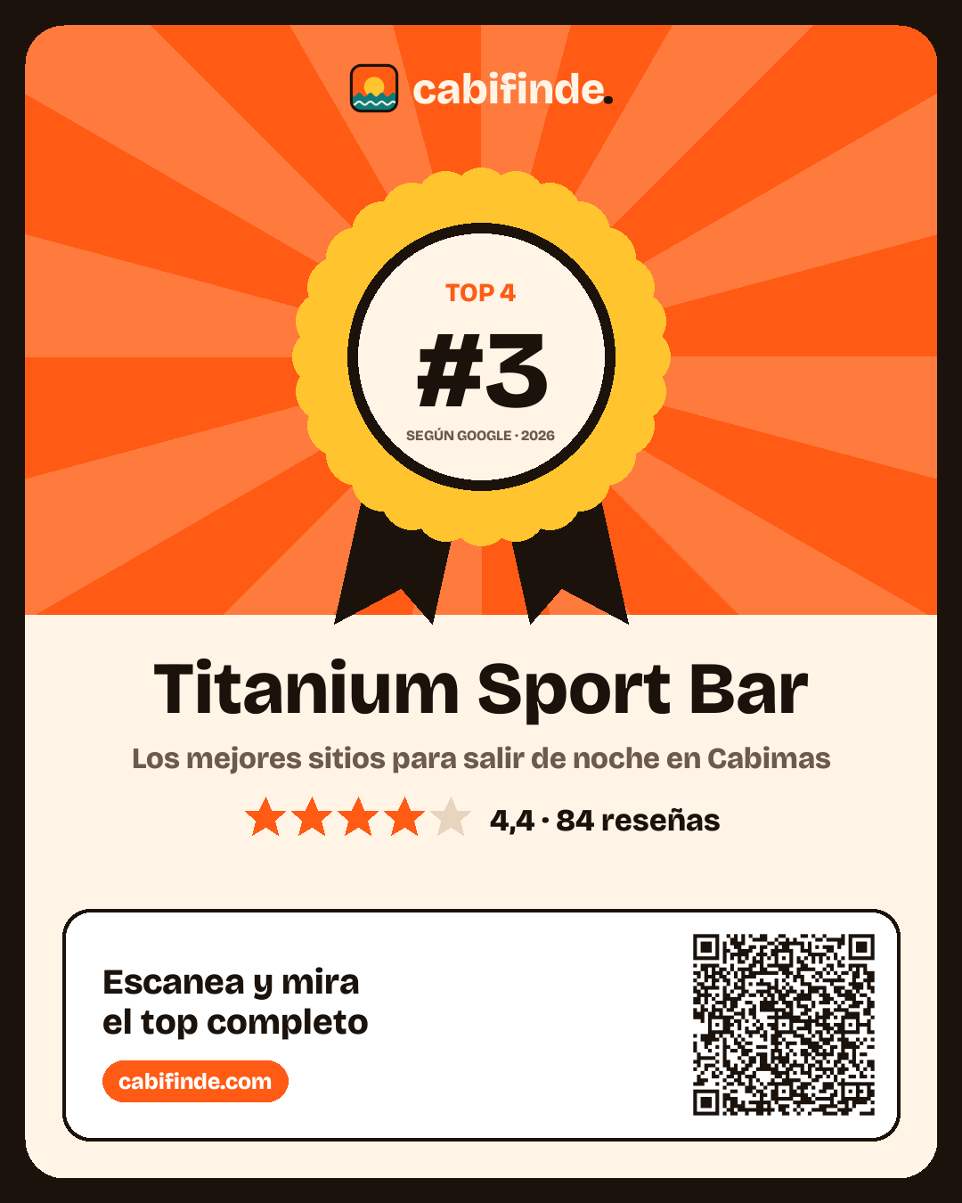 Sello de Titanium Sport Bar: puesto #3